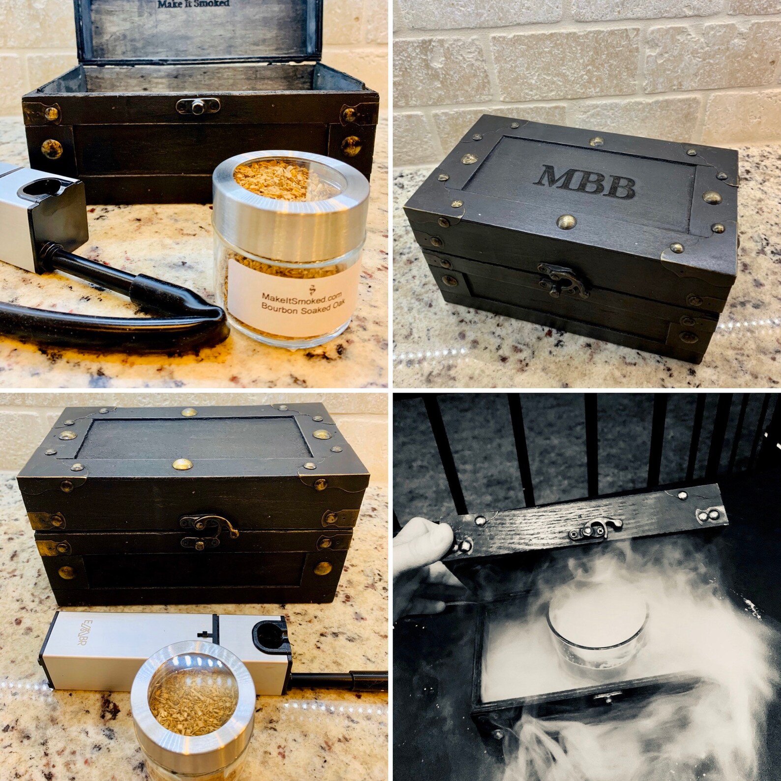 Cocktail Smoking Box Cocktail Smoking Kit Gift Set Gift Etsy