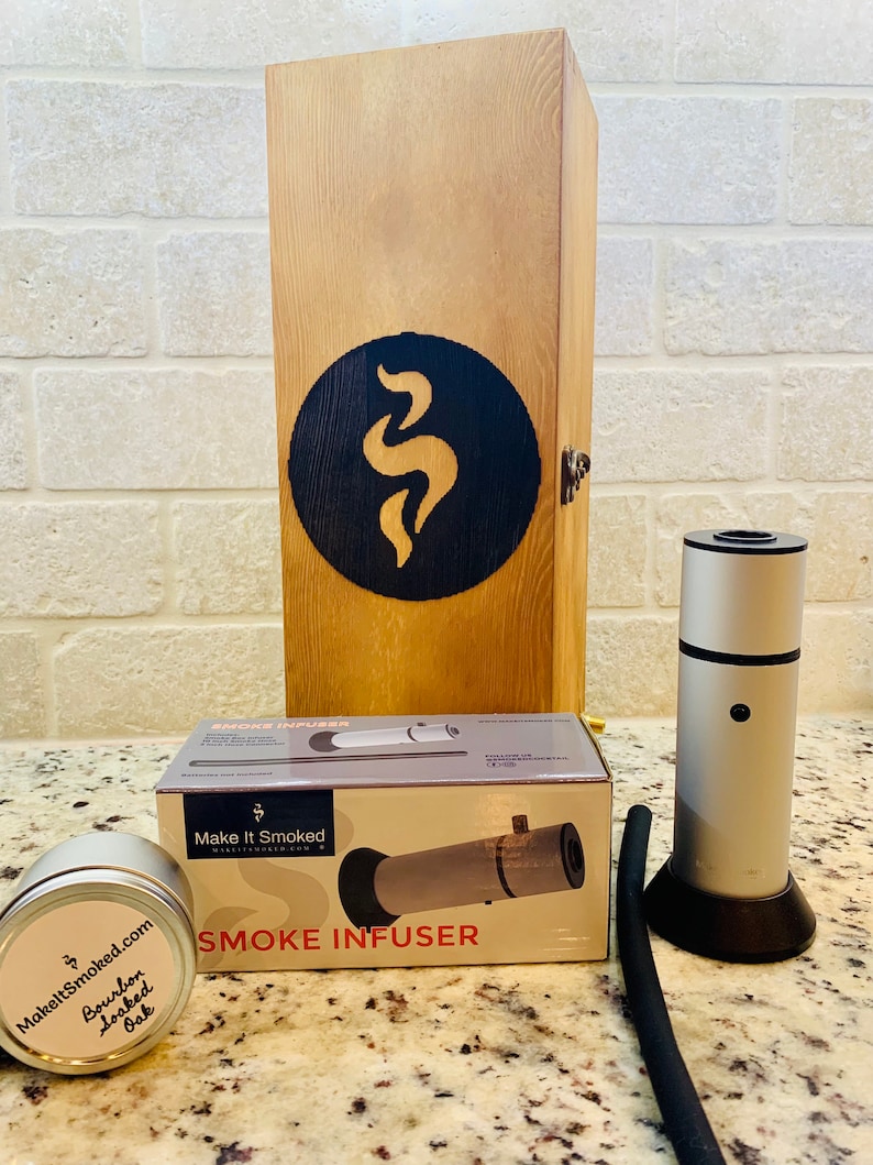 Cocktail Smoking Box Cocktail Smoking Kit Gift Set Gift Etsy