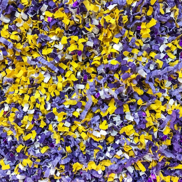 Purple and Yellow Confetti, Purple and Yellow Party Decor, Confetti, Party Decor, Mardi Gras