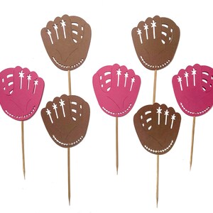 Baseball Glove Cupcake Topper, Cupcake Toppers, Softball Glove Cupcake ...
