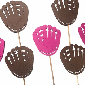 Baseball Glove Cupcake Topper, Cupcake Toppers, Softball Glove Cupcake ...
