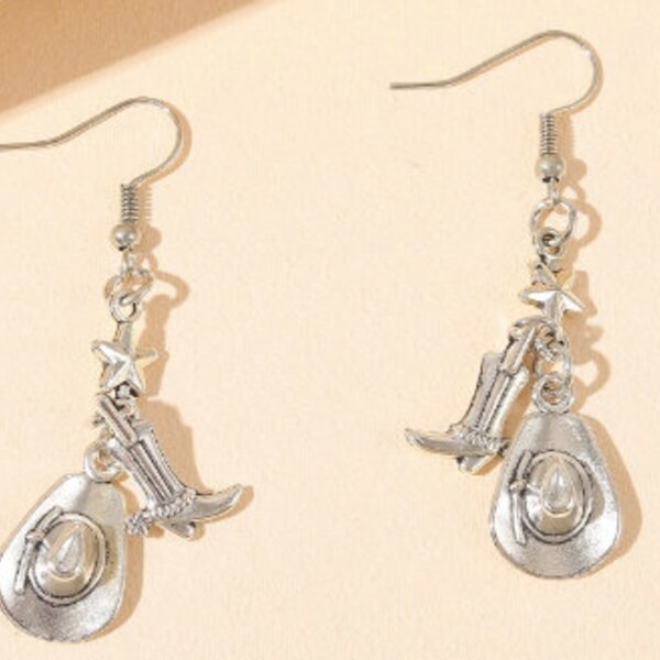 mardi gras boot earrings
