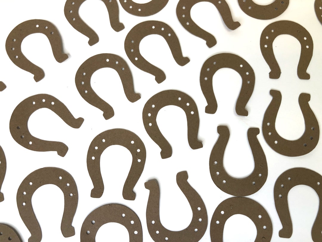 Horseshoe Confetti Horseshoe Horseshoes Texas Party Cowboy Etsy