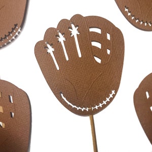 Baseball Glove Cupcake Topper, Cupcake Toppers, Softball Glove Cupcake ...