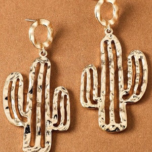 Cactus Earrings, Earrings, Dangle Earrings, Lever Back Earrings, Bohemian Earrings, Southwestern