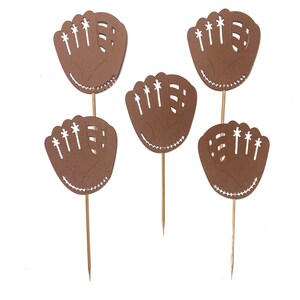 Baseball Glove Cupcake Topper, Cupcake Toppers, Softball Glove Cupcake ...