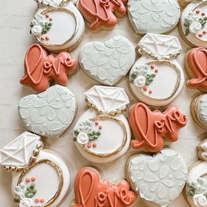 Desert Wedding Cookies mini cookies bridal shower cookies wedding favors desert wedding outdoor wedding custom sugar cookies garden party