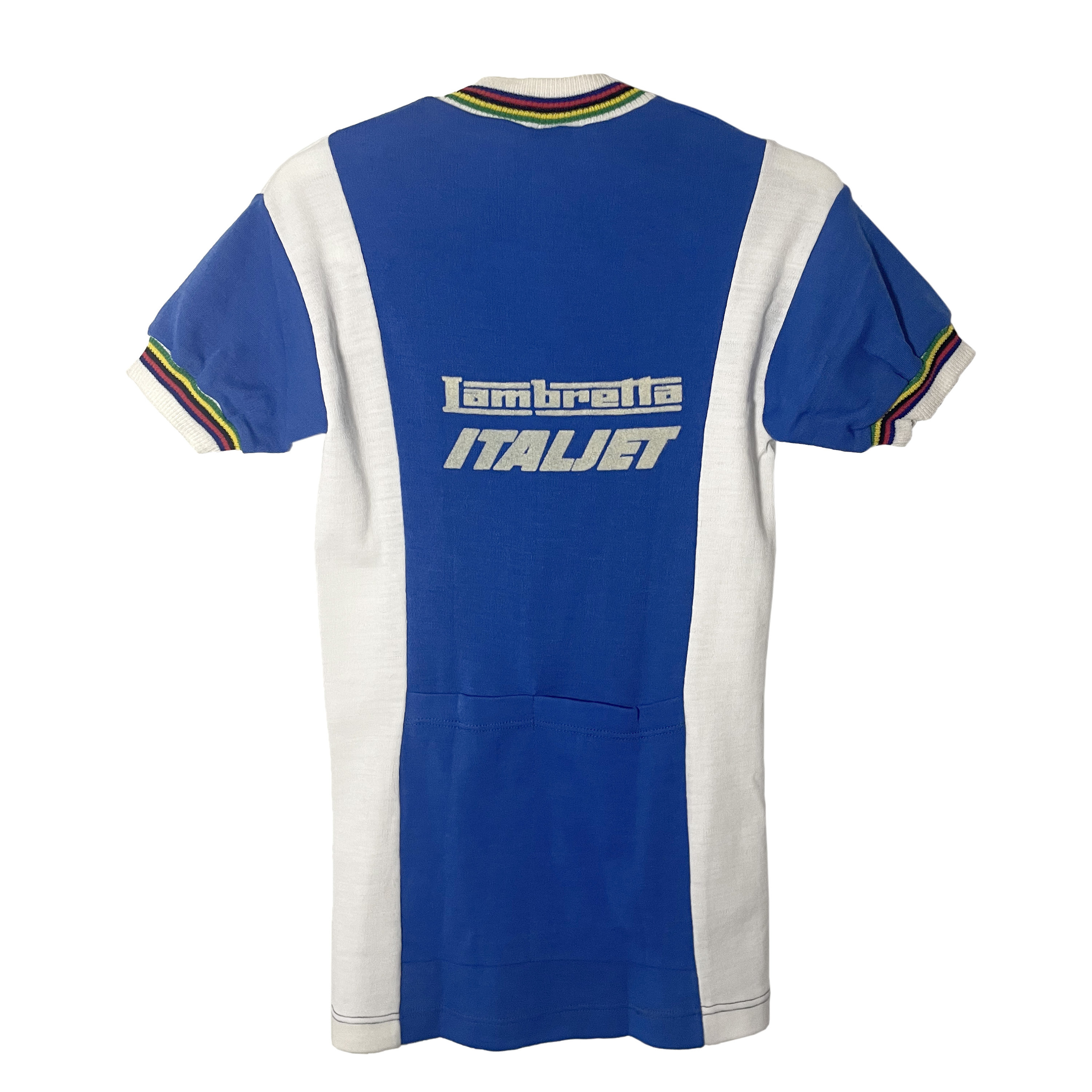 Maillot Cycliste Vintage AU TOUR DE FRANCE - Années 60/70 - Bleu - Taille Homme - Acrylique