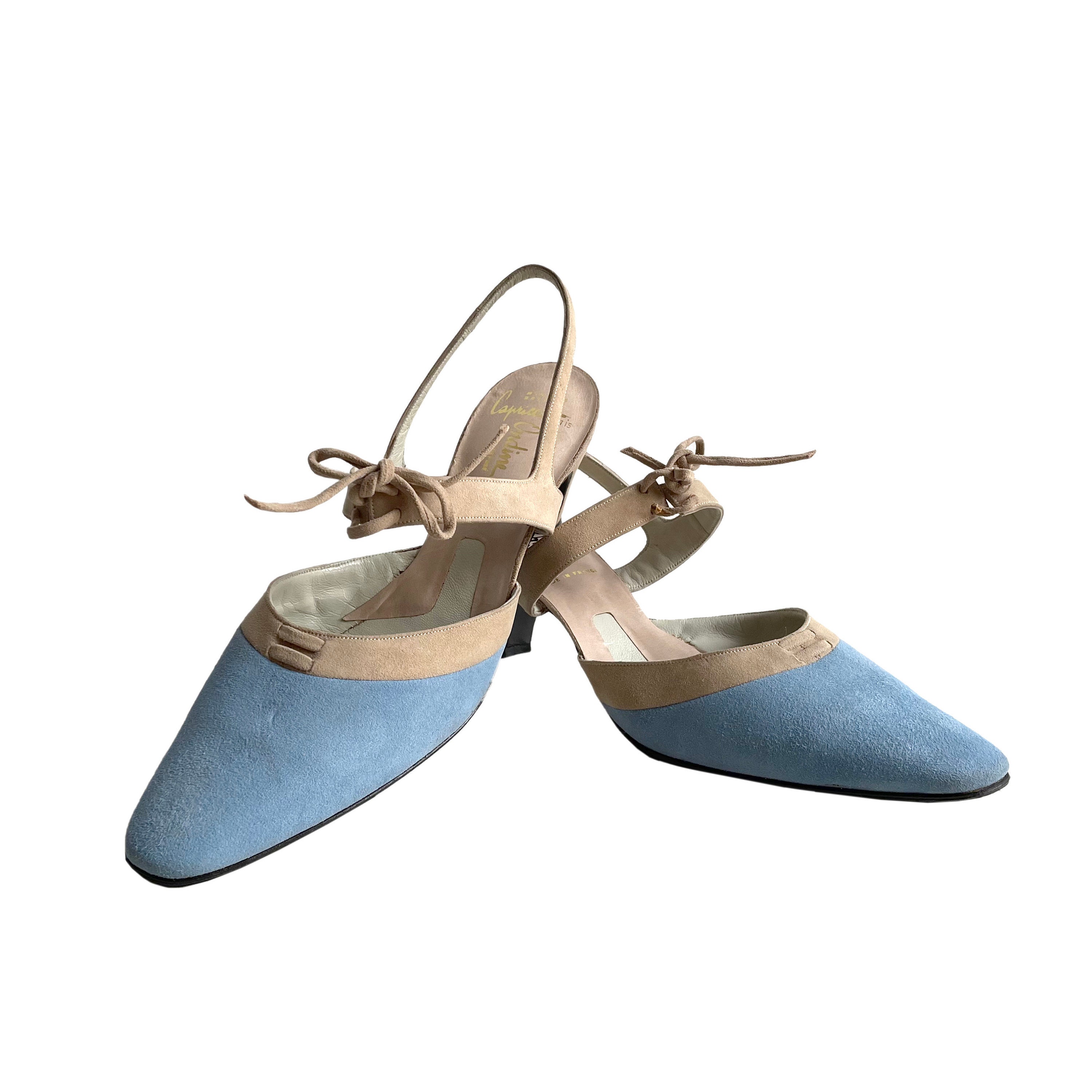 Early 60s Vintage pointy slingbacks