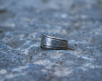 Nueva York Cuchara vintage plata joyería anillo hecho a mano