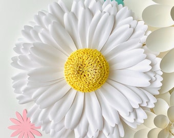 SVG Paper Daisy, Digital Flower Template, Card stock, Spring Craft, DIY Paper Decor, Party Decor, Baby Shower, Crafts for Kids, Mother's Day