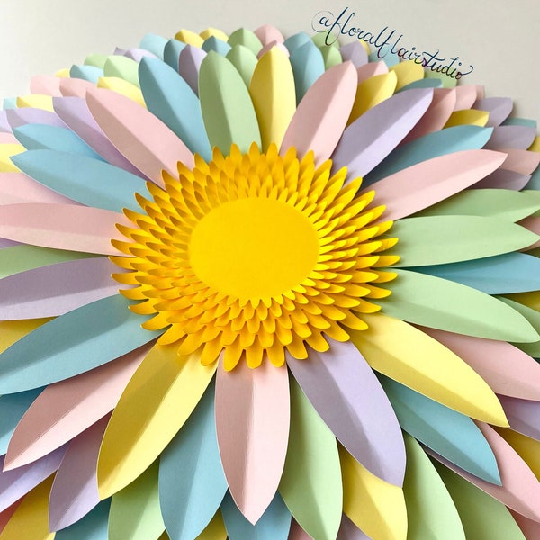 Paper Flower Center ONLY, SVG Digital Template, Sunflower Center, Floral DIY, Paper Crafts for Kids, Party Decor, Summer Decor, Cricut File