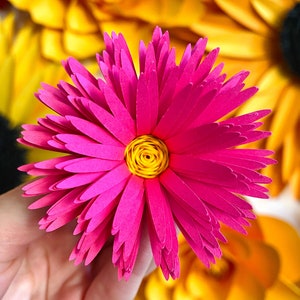 SVG PNG Digital Template, Paper Daisy, Spring Decor, Floral Backdrop, DIY Nursery Decor, Paper Flower, Paper Art, Mother's Day Gift, Floral image 1