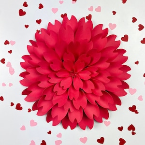 Modello digitale SVG, Dalia di carta, Lavoretti per bambini, Sfondo con fiori di carta, Decorazioni primaverili fai da te, Lavoretti pasquali, Lavoretti di carta, Cricut Floral Flair