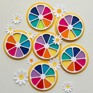 File digitale SVG Ghirlanda di agrumi, api di carta, margherite di carta, lavoretti estivi, decorazioni per la cameretta dei bambini, decorazioni per feste a tema limone, lavoretti per bambini