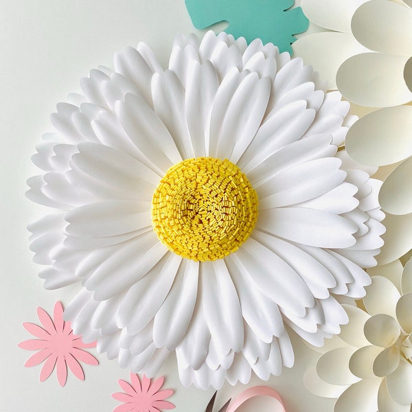 SVG Papier Gänseblümchen, Digitale Blumen Vorlage, Karten Vorrat, Frühling Basteln, DIY Papier Dekor, Party Dekor, Baby Shower, Basteln für Kinder, Muttertag