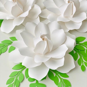 SVG Digital Template, Paper Gardenia, Spring Crafts, Cricut File, Mother’s Day Craft, Paper Flower Bouquet, Floral Flair Studio, DIY Wedding