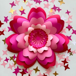 Marguerite en papier SVG, modèle numérique de fleur, papier cartonné, travaux manuels de printemps, décoration en papier pour travaux manuels, décoration de fête, baby shower, travaux manuels pour enfants, fête des mères