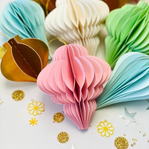 Archivo digital SVG, paquete de 5 plantillas, adorno navideño 3D, manualidades fáciles, adorno de papel, decoración navideña DIY, manualidades navideñas para niños