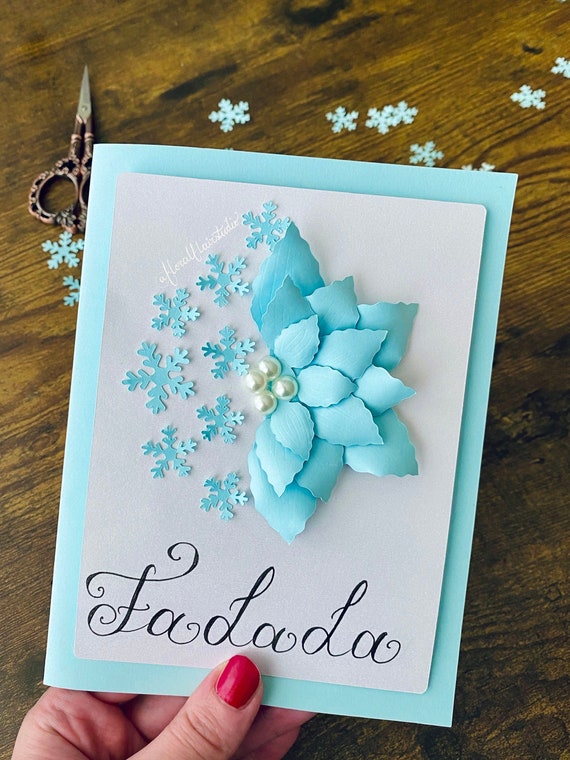 Weihnachtsstern Schneeflocke Karte SVG Vorlage: DIY Papierblume (Digitale  Datei) - Etsy.de