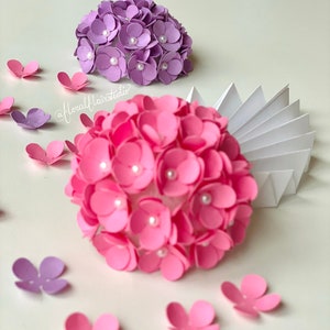 Hydrangea Paper Flower Template: SVG & PDF Cricut File (digital File ...