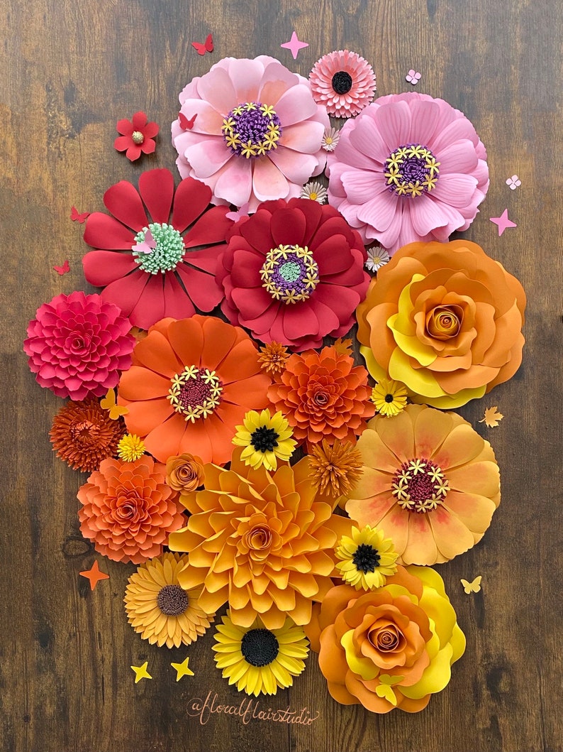 SVG Digital File, Paper Flower Template, Spring Floral Decor, Easter DIY Decor, Paper Craft, Cricut File, Mother's Day, Baby Shower Decor image 6