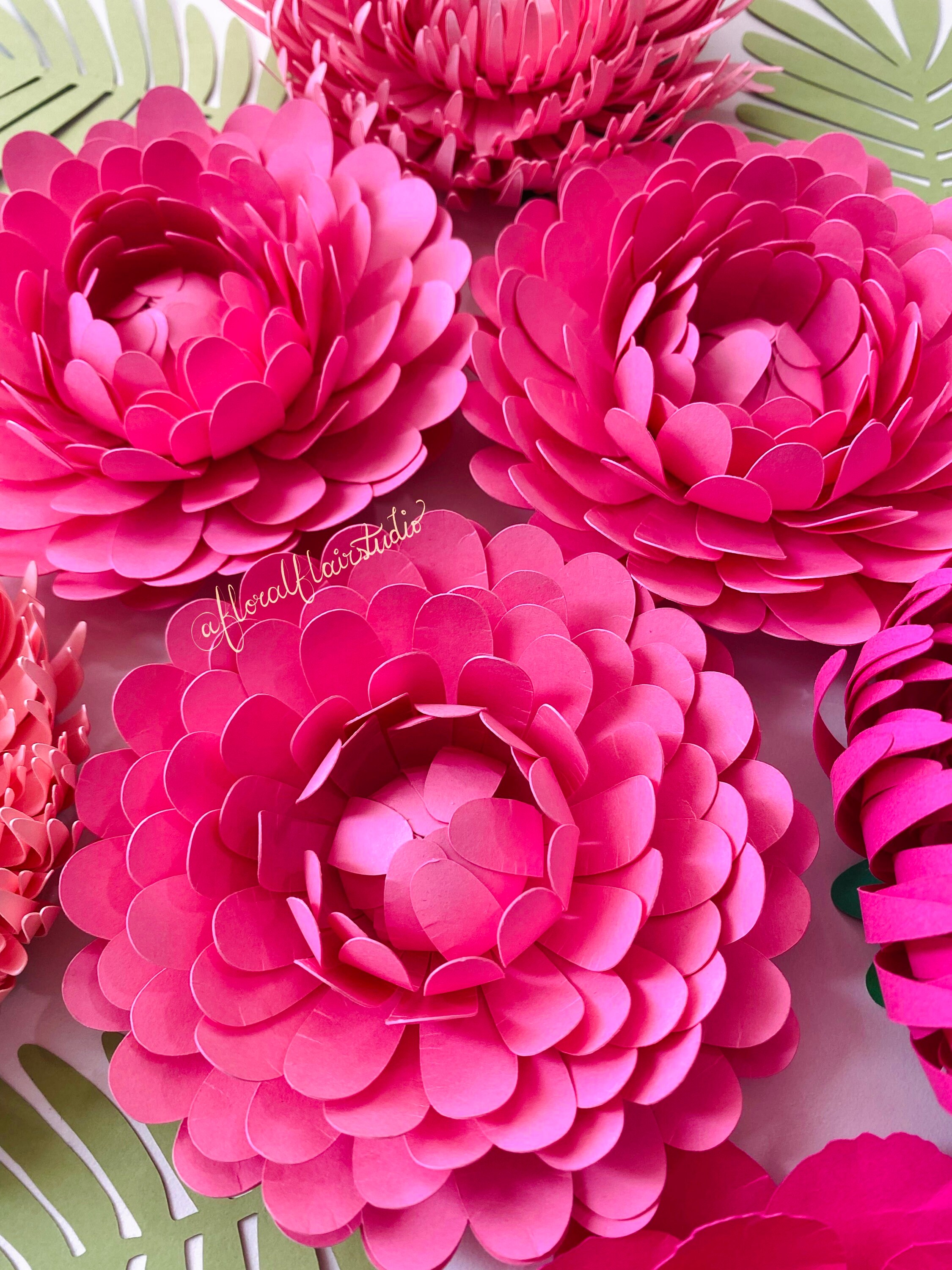 SVG Digital Template Paper Peony Cricut File Floral Decor | Etsy