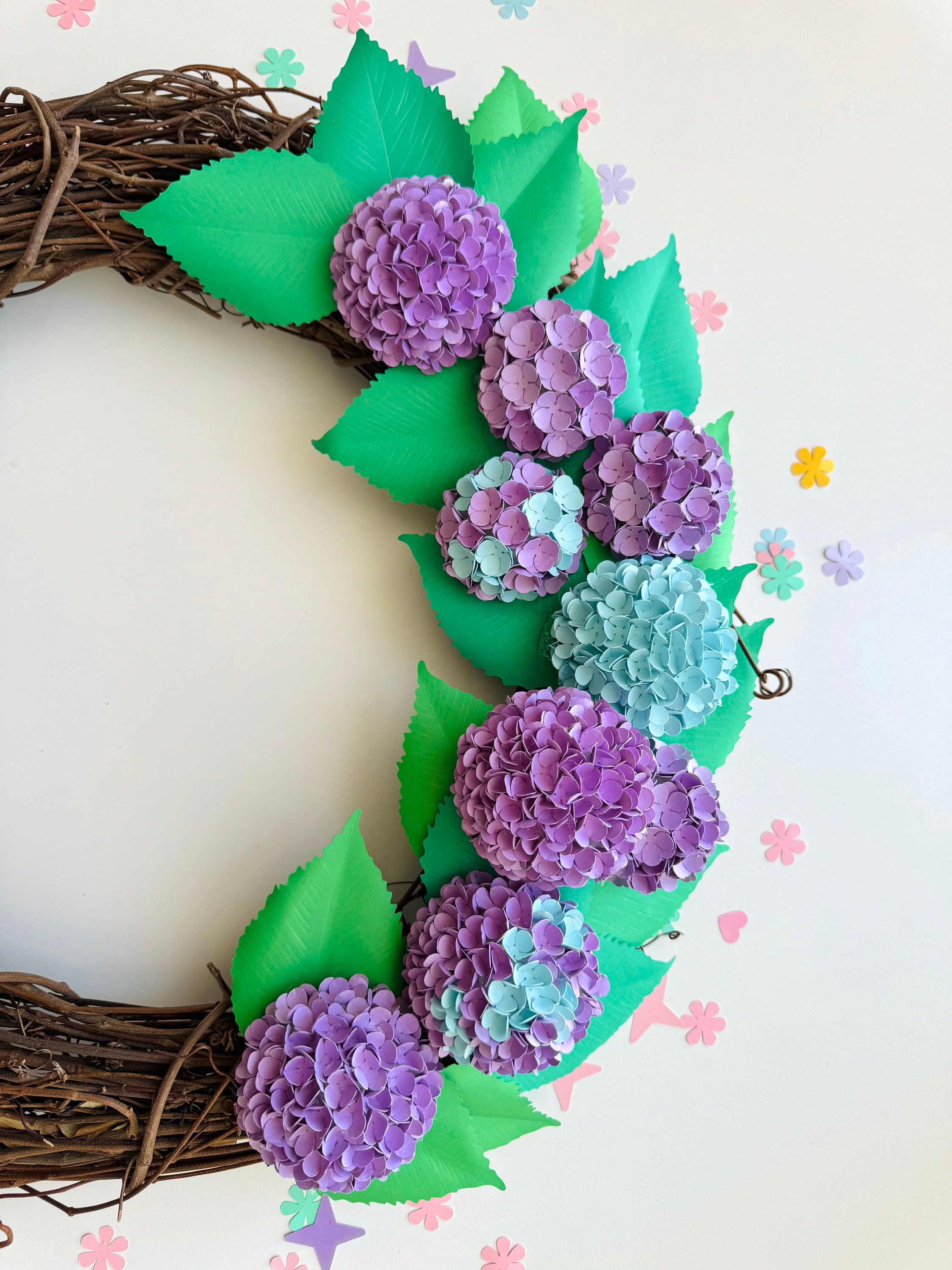 Hydrangea Paper Flower Template: SVG & PDF Cricut File (digital File ...