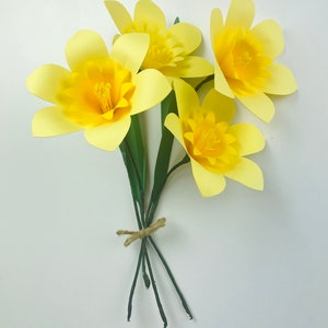 SVG Digital Template, Paper Daffodil, Cricut File, Spring Crafts, Flower Template, Easter Craft, Paper Flower Craft, DIY Paper Flower, Flor image 5