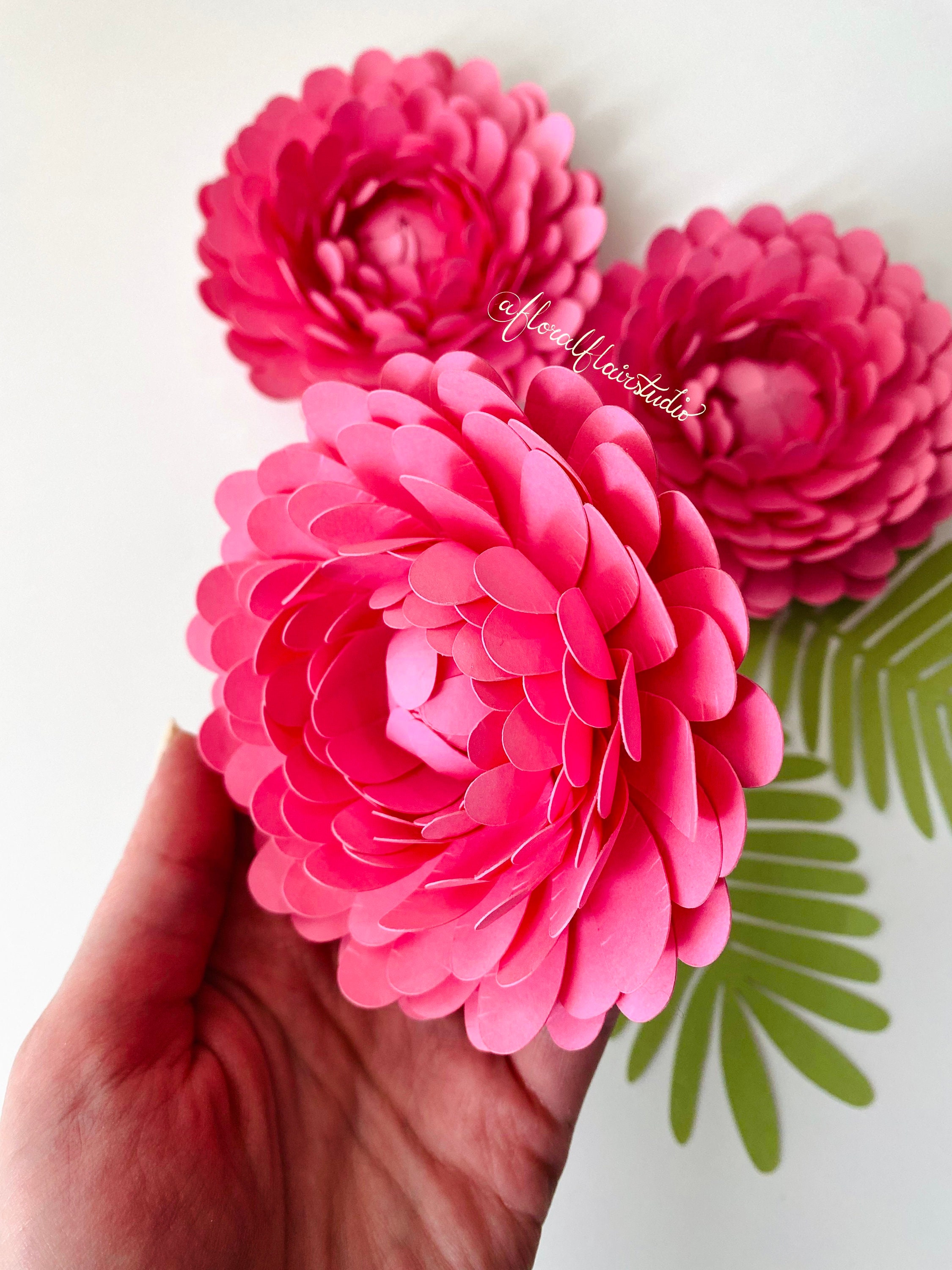 SVG Digital Template Paper Peony Cricut File Floral Decor - Etsy