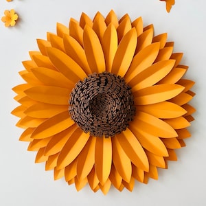 Sonnenblume Papierblume Vorlage SVG - DIY Cricut Blumenmuster für Lehrer, Kinder und Dekor