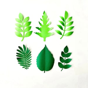 SVG Digital File, Paper Leaves Template, Spring Decor, Nursery Decor, Paper Garland, Paper Craft, DIY Decor, Birthday Decor, Mother's Day