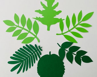 Tropical Paper Leaves Templates - OGCrafts