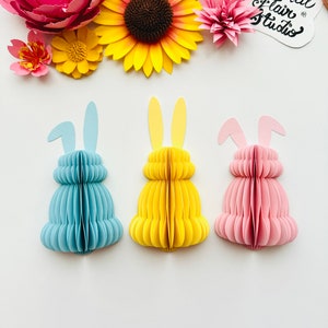 SVG Digitale Datei, 3D Häschen Vorlage, Frühling Dekor, Papier Dekor, Ostern Basteln, Basteln für Kinder, einfache Papierkunst, Cricut Datei, Papiergirlande