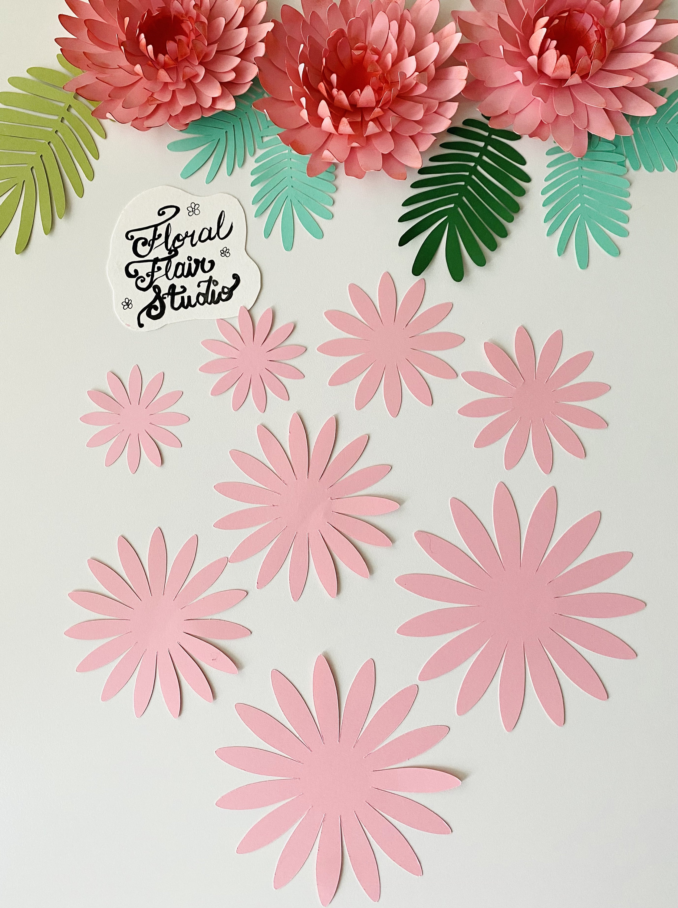 SVG Digital File Chrysanthemum Flower Template Spring Decor Etsy