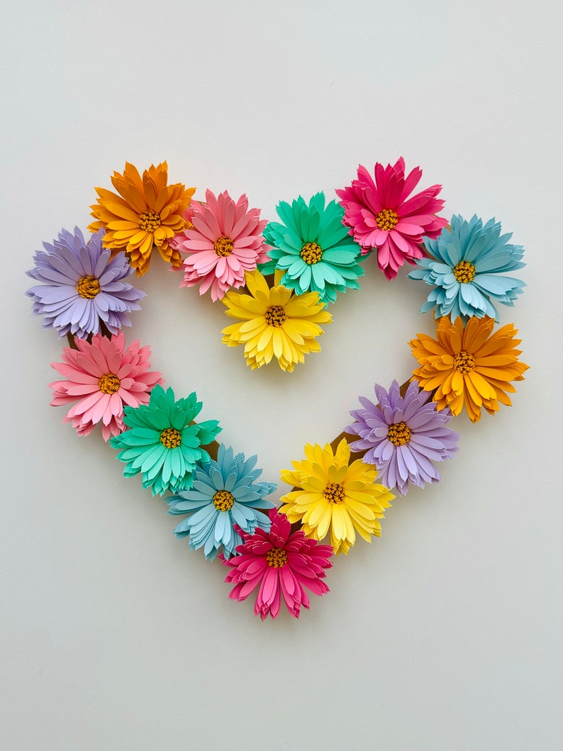 SVG PNG Digital Template, Paper Daisy, Spring Decor, Floral Backdrop, DIY Nursery Decor, Paper Flower, Paper Art, Mother's Day Gift, Floral image 6