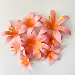 SVG Digitale Vorlage, Papier Lilie, Cricut, Blumen Dekor, DIY Papier Handwerk, Frühling Dekor, Kinderzimmer Kunst, Basteln für Kinder, Blumen Flair Studio