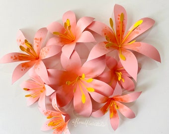 Paper Lily SVG Template: DIY Floral Decor, Cricut (Digital Download)