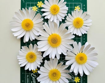 Plantilla SVG de margarita de papel: Corona floral DIY (Descarga digital)