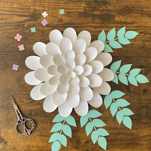 Paper Dahlia SVG Template: DIY Flower Backdrop (Digital Download)
