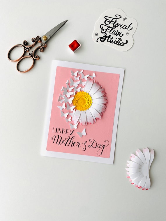 Butterfly Daisy Birthday | Greeting Card Butterfly Daisy Birthday | Greeting Card
