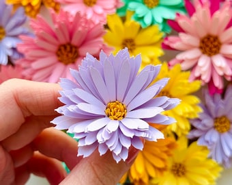 SVG PNG Digital Template, Paper Daisy, Spring Decor, Floral Backdrop, DIY Nursery Decor, Paper Flower, Paper Art, Mother's Day Gift, Floral
