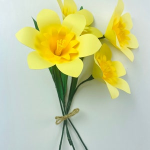 SVG Digital Template, Paper Daffodil, Cricut File, Spring Crafts, Flower Template, Easter Craft, Paper Flower Craft, DIY Paper Flower, Flor image 6
