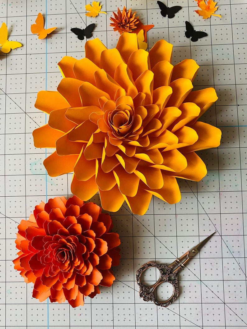 SVG Marigold Digital File Paper Marigold Flower Template - Etsy