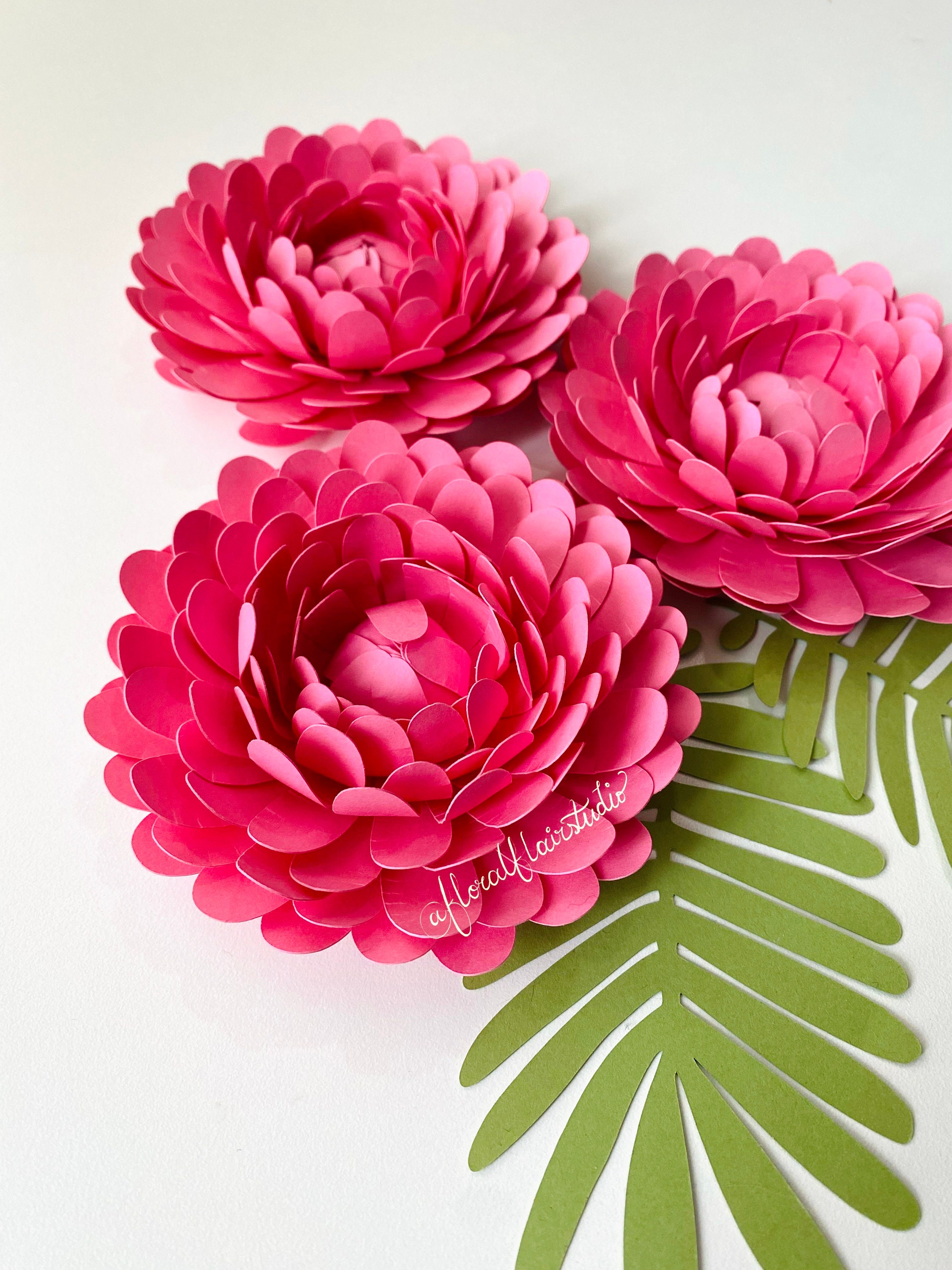 SVG Digital Template Paper Peony Cricut File Floral Decor - Etsy