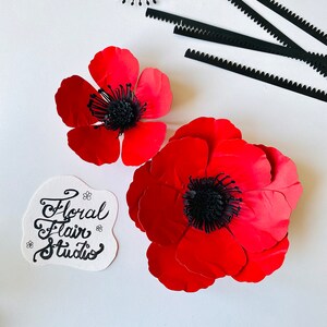 Farfalla floreale SVG, modello digitale, file Cricut, papavero di carta, lavoretti per la festa della mamma, fiori di carta, apprezzamento degli insegnanti, decorazioni per la scuola materna fai da te immagine 4