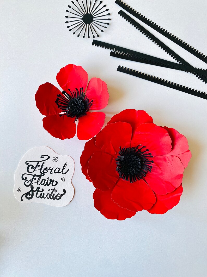 Farfalla floreale SVG, modello digitale, file Cricut, papavero di carta, lavoretti per la festa della mamma, fiori di carta, apprezzamento degli insegnanti, decorazioni per la scuola materna fai da te immagine 4