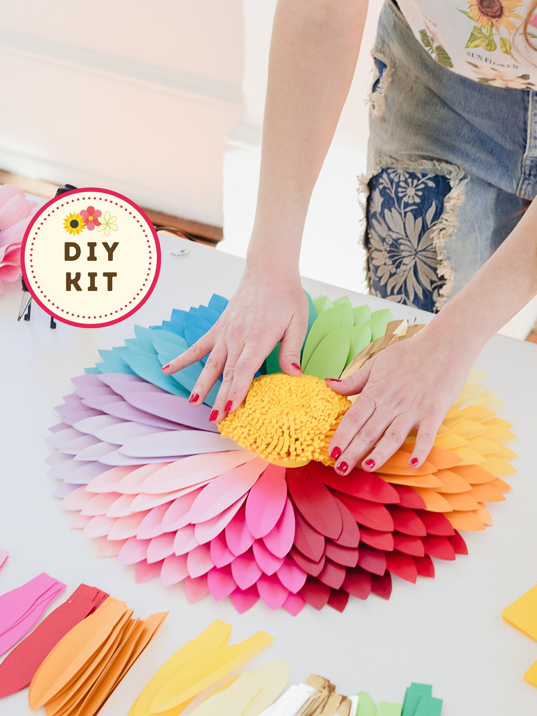 How to Make a Paper Fan Flower: Easy DIY Craft! - Leap of Faith Crafting