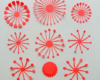 Paper Flower Center SVG Template: DIY Floral Starburst (Digital File)