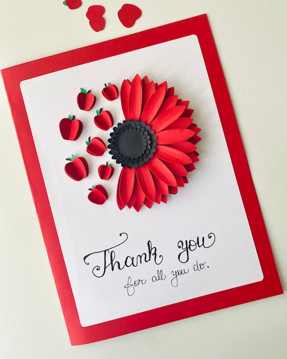 Handmade Thank You Card Designs For Teachers